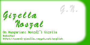 gizella noszal business card